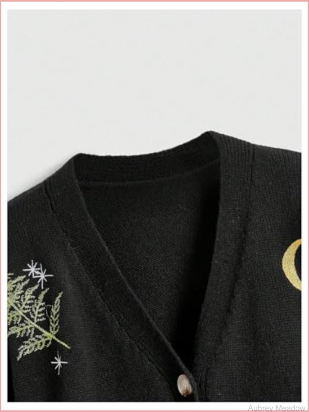 Cardigan Sweater Button Up Long Sleeve V-Neck Cropped Knit - Picture 4 of 4